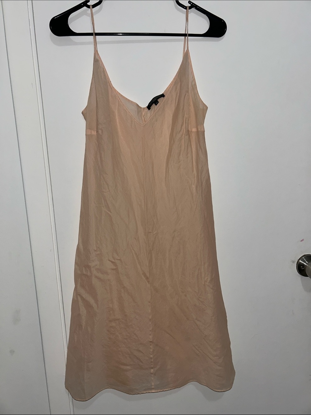 Light Nude Slip Dress with Spaghetti Straps